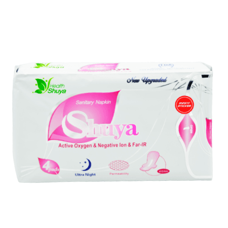 Shuya Sanitary Pads Night Pink, Pack of 8 Pads