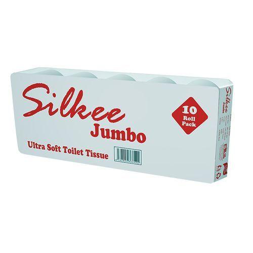 Silkee Jumbo Toilet Paper, Pack of 10 Rolls