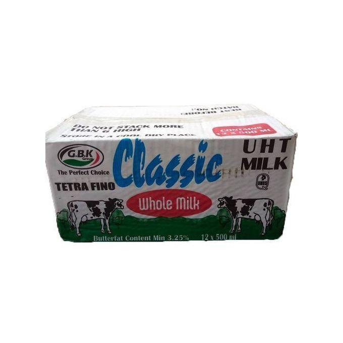 Classic UHT Long Life Milk- 500ml 24Pcs